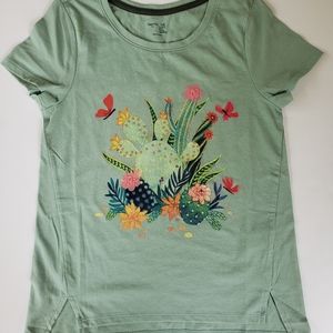 GAP Girls NEW t shirt Size XL/ 12 yr dusty green